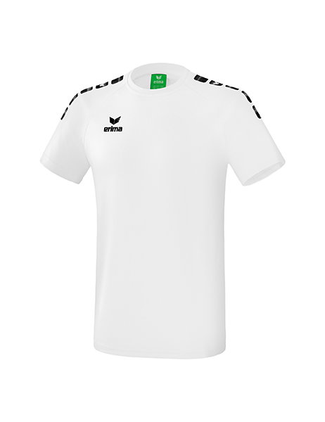 Erima Freizeit-Trainings Tshirt Essential 5-C - Baumwollmix - weiss/schwarz Herren